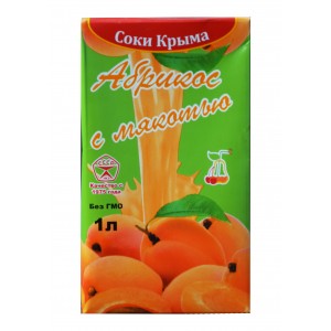 Крымское варенье Сок абрикосовый с мякотью 1л